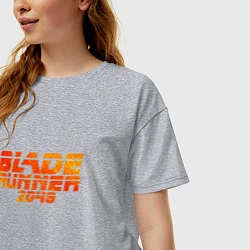 Футболка оверсайз женская Blade Runner 2049, цвет: меланж — фото 2