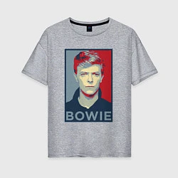 Футболка оверсайз женская Bowie Poster, цвет: меланж