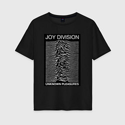 Футболка оверсайз женская Joy Division: Unknown Pleasures, цвет: черный