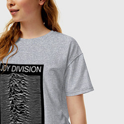 Футболка оверсайз женская Joy Division: Unknown Pleasures, цвет: меланж — фото 2