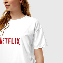 Футболка оверсайз женская Netflix, цвет: белый — фото 2