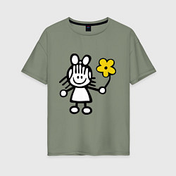 Футболка оверсайз женская Для влюбленных, цвет: авокадо