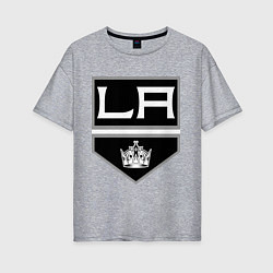 Футболка оверсайз женская Los Angeles Kings, цвет: меланж