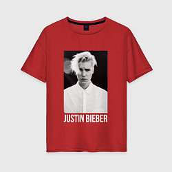 Женская футболка оверсайз Justin Bieber