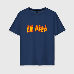 Женская футболка оверсайз Lil Peep: Hell Flame
