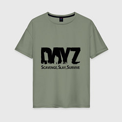 Футболка оверсайз женская DayZ: Slay Survive, цвет: авокадо
