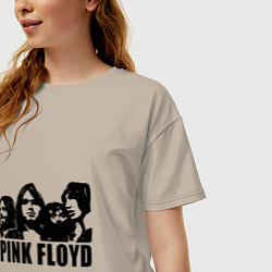 Футболка оверсайз женская Pink Floyd, цвет: миндальный — фото 2