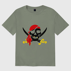 Футболка оверсайз женская Пиратская футболка, цвет: авокадо