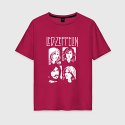 Женская футболка оверсайз Led Zeppelin Band