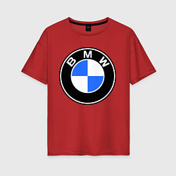 Женская футболка оверсайз Logo BMW