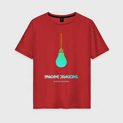 Футболка оверсайз женская Imagine Dragons: Night Visions, цвет: красный