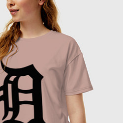 Футболка оверсайз женская Detroit Tigers, цвет: пыльно-розовый — фото 2