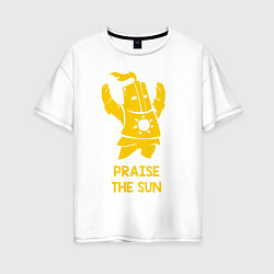 Футболка оверсайз женская Praise the Sun, цвет: белый