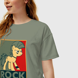 Футболка оверсайз женская Rock Pony, цвет: авокадо — фото 2