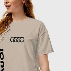Футболка оверсайз женская Audi Style, цвет: миндальный — фото 2