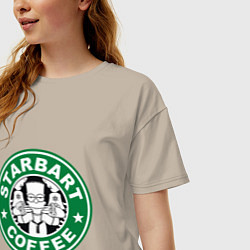 Футболка оверсайз женская Starbart, цвет: миндальный — фото 2