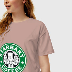 Футболка оверсайз женская Starbart, цвет: пыльно-розовый — фото 2