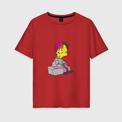 Женская футболка оверсайз Bart: Lil Peep