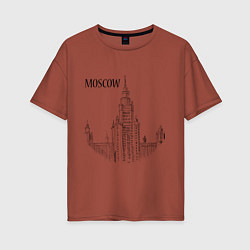 Женская футболка оверсайз Moscow MSU