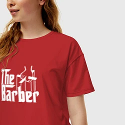 Футболка оверсайз женская The Barber Godfather, цвет: красный — фото 2