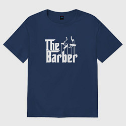 Футболка оверсайз женская The Barber Godfather, цвет: тёмно-синий