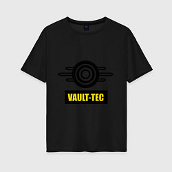 Футболка оверсайз женская Vault-tec, цвет: черный