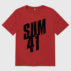 Футболка оверсайз женская Sum Forty One, цвет: красный
