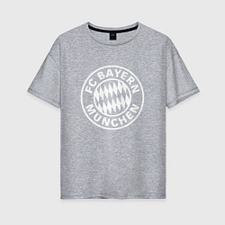 Футболка оверсайз женская FC Bayern Munchen, цвет: меланж