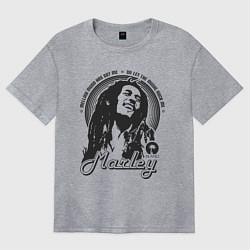 Футболка оверсайз женская Bob Marley: Island, цвет: меланж