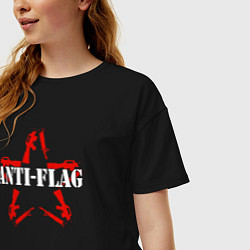 Футболка оверсайз женская Anti-Flag, цвет: черный — фото 2