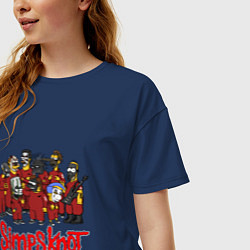 Футболка оверсайз женская SimpsKnot, цвет: тёмно-синий — фото 2