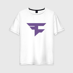 Футболка оверсайз женская Faze Clan Ultraviolet, цвет: белый