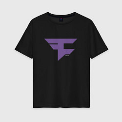 Футболка оверсайз женская Faze Clan Ultraviolet, цвет: черный