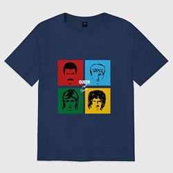 Футболка оверсайз женская Queen Hot Space, цвет: тёмно-синий