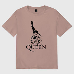 Футболка оверсайз женская Queen: Rock You, цвет: пыльно-розовый