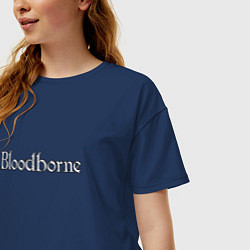 Футболка оверсайз женская Bloodborne, цвет: тёмно-синий — фото 2
