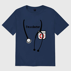 Футболка оверсайз женская I m doctor, цвет: тёмно-синий