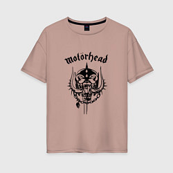 Футболка оверсайз женская Motrhead: Black Devil, цвет: пыльно-розовый