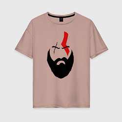 Женская футболка оверсайз God of War: Kratos Face