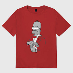 Футболка оверсайз женская Дон Гомер, цвет: красный