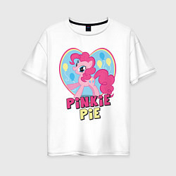 Футболка оверсайз женская Pinkie Pie: in my heart, цвет: белый