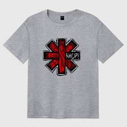 Футболка оверсайз женская Red Hot Chili Peppers, цвет: меланж