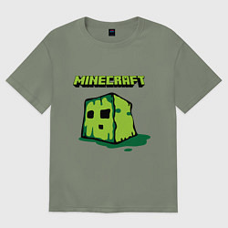 Футболка оверсайз женская Minecraft Creeper, цвет: авокадо