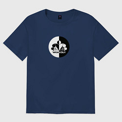 Футболка оверсайз женская Street Workout Инь Янь, цвет: тёмно-синий