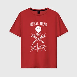 Женская футболка оверсайз Metal Head: Slayer