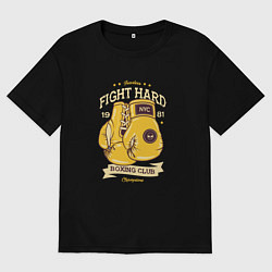 Футболка оверсайз женская Fight Hard 1901, цвет: черный