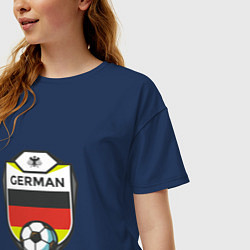 Футболка оверсайз женская German Soccer, цвет: тёмно-синий — фото 2