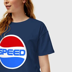 Футболка оверсайз женская Pepsi Speed, цвет: тёмно-синий — фото 2