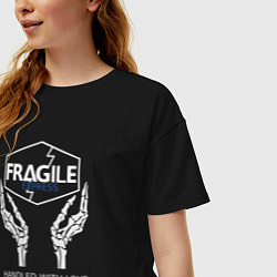 Футболка оверсайз женская Fragile Express, цвет: черный — фото 2