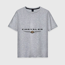 Футболка оверсайз женская Chrysler logo, цвет: меланж